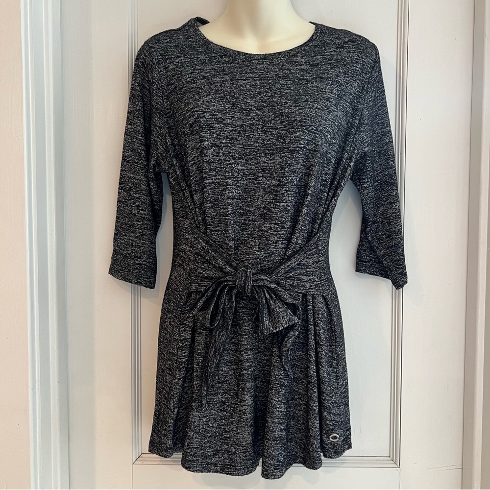 Calvin Klein Performance Stretch Women’s Tie Front Top Long-Sleeve Size Large